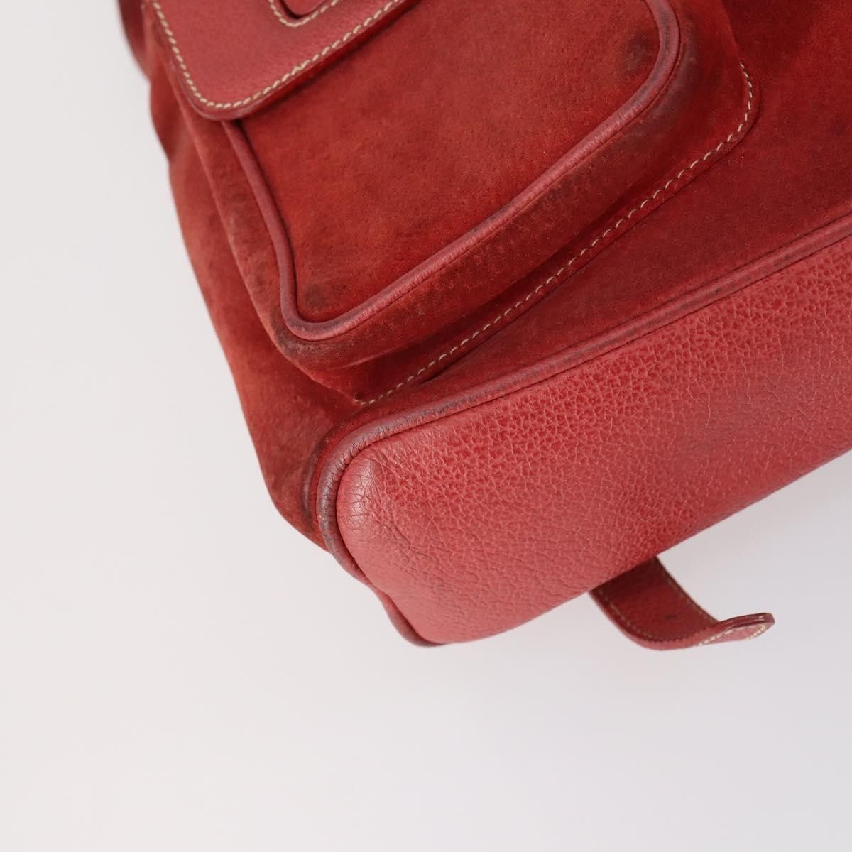 Gucci Gucci Vintage Bamboo Backpack Suede Size ONE SIZE - 9 Thumbnail