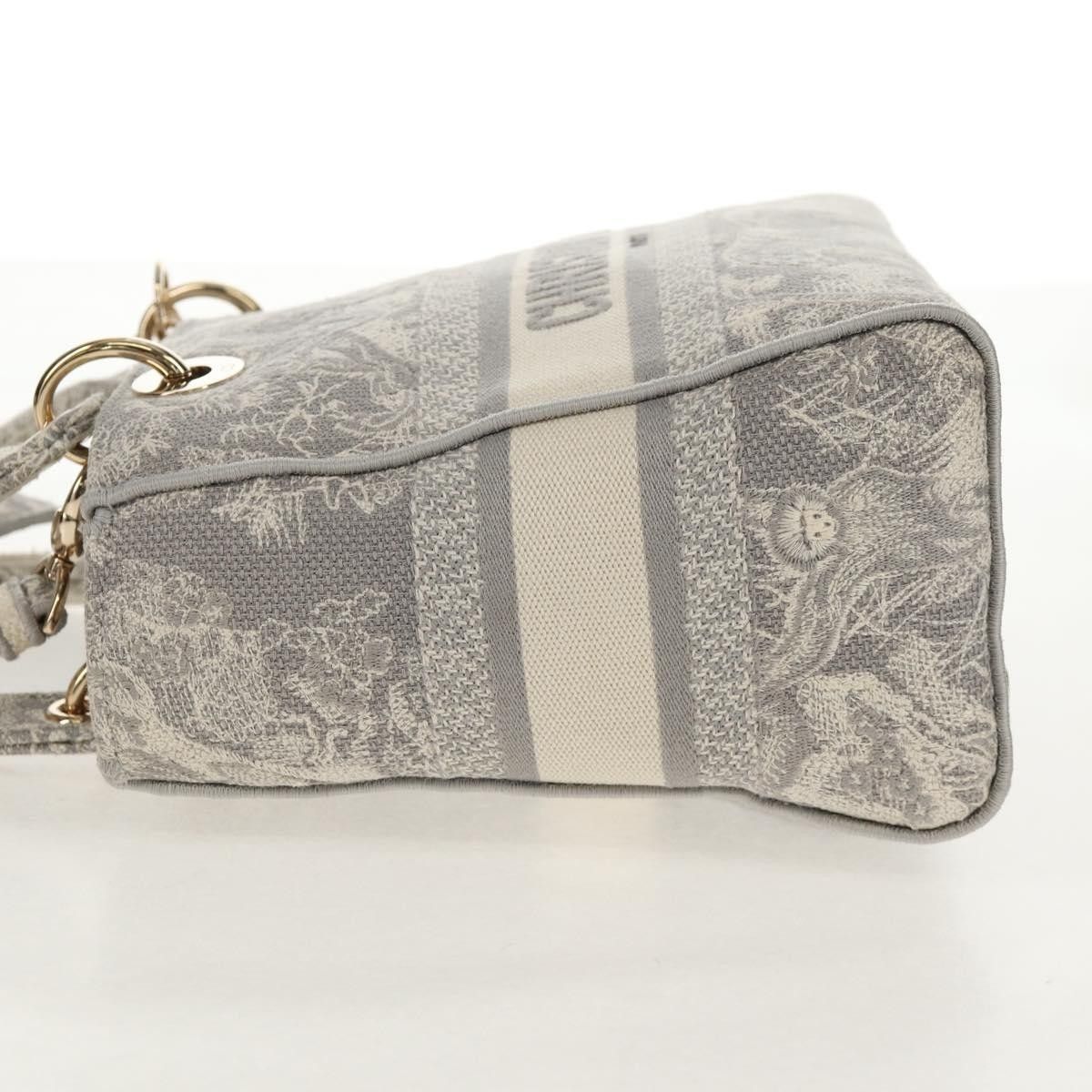 Dior Christian Dior Toile de Jouy Lady D-Lite Bag Embroidered Canvas Size ONE SIZE - 3 Thumbnail