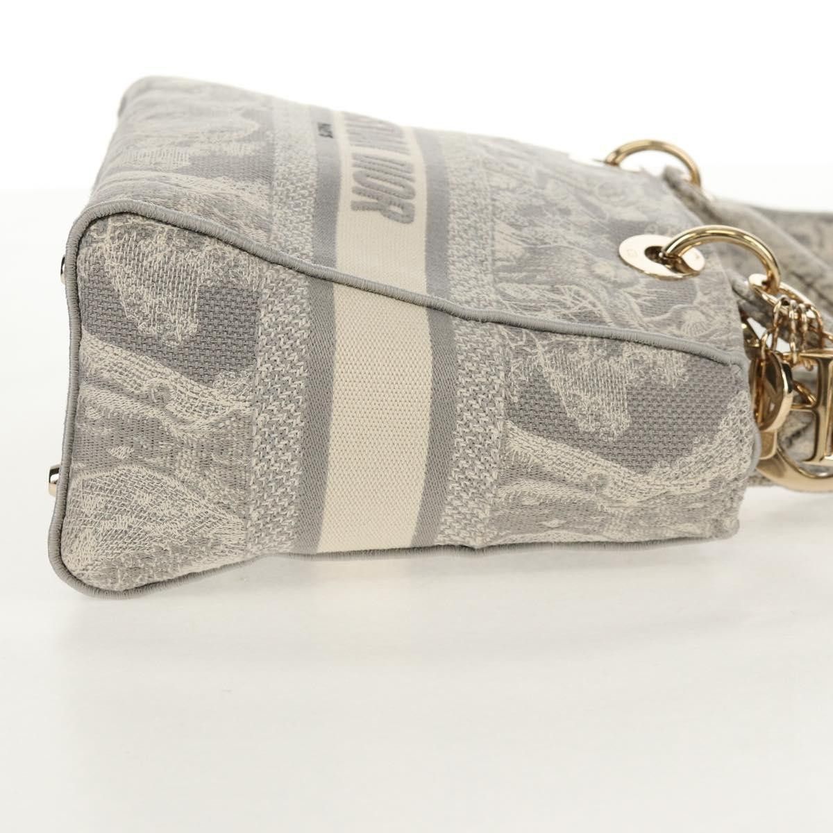 Dior Christian Dior Toile de Jouy Lady D-Lite Bag Embroidered Canvas Size ONE SIZE - 4 Thumbnail