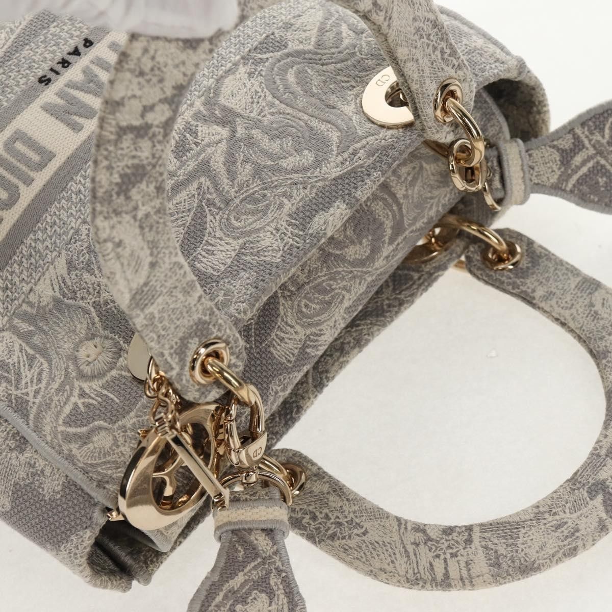 Dior Christian Dior Toile de Jouy Lady D-Lite Bag Embroidered Canvas Size ONE SIZE - 13 Thumbnail