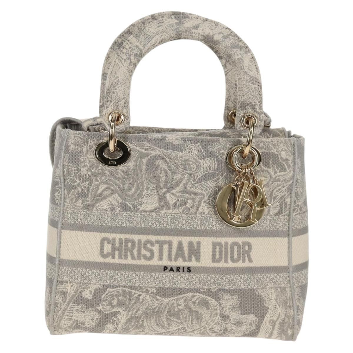 Dior Christian Dior Toile de Jouy Lady D-Lite Bag Embroidered Canvas Size ONE SIZE - 24 Thumbnail