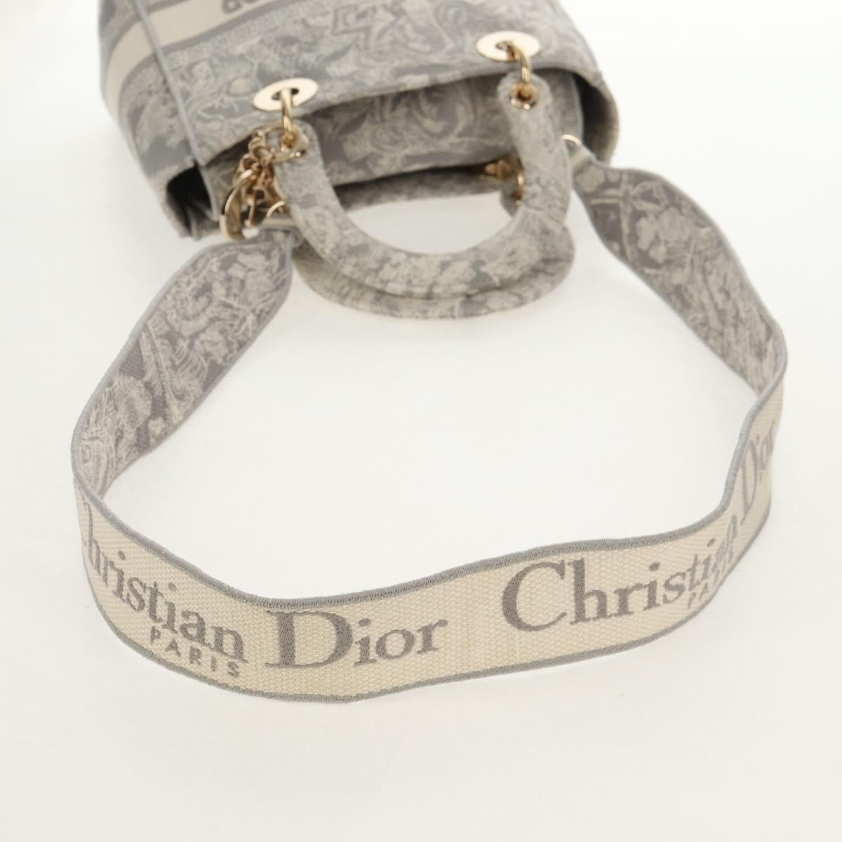 Dior Christian Dior Toile de Jouy Lady D-Lite Bag Embroidered Canvas Size ONE SIZE - 12 Thumbnail