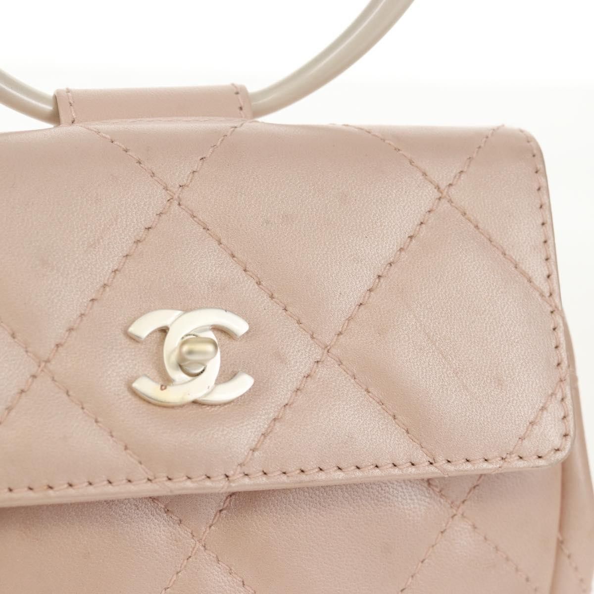 Chanel Chanel Vintage Top Handle Flap Bag Quilted Lambskin Size ONE SIZE - 14 Thumbnail