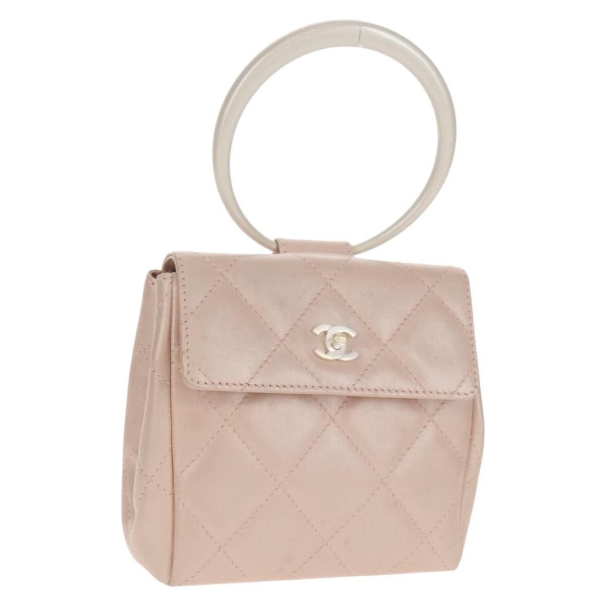 Chanel Chanel Vintage Top Handle Flap Bag Quilted Lambskin Size ONE SIZE - 13 Thumbnail