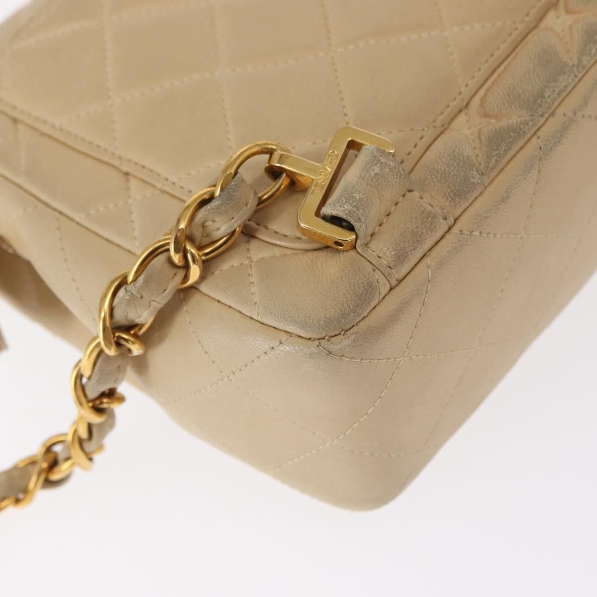 Chanel Chanel Vintage Classic Flap Quilted Lambskin Size ONE SIZE - 11 Thumbnail