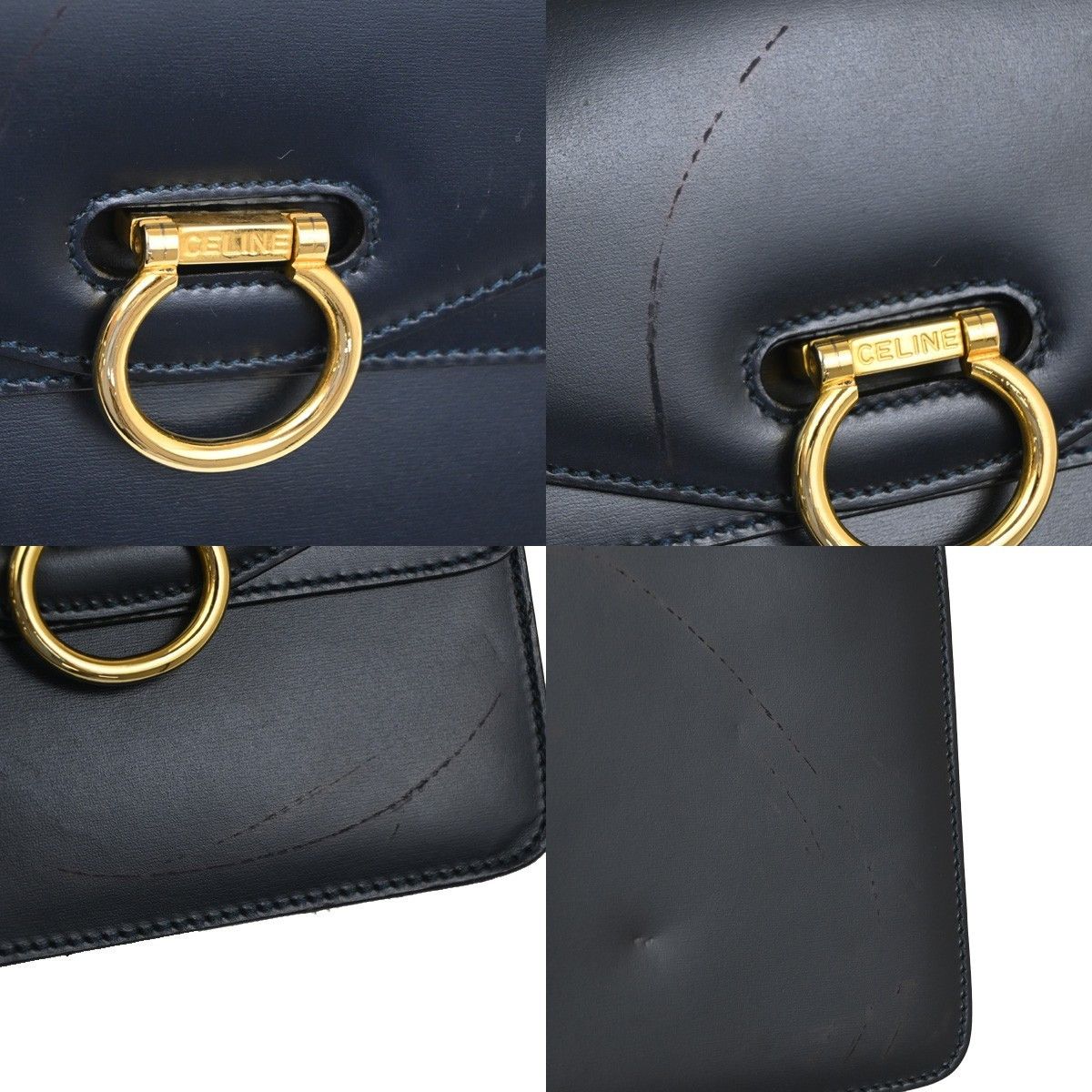 Celine Celine Gancini Handbag Leather Size ONE SIZE - 9 Thumbnail