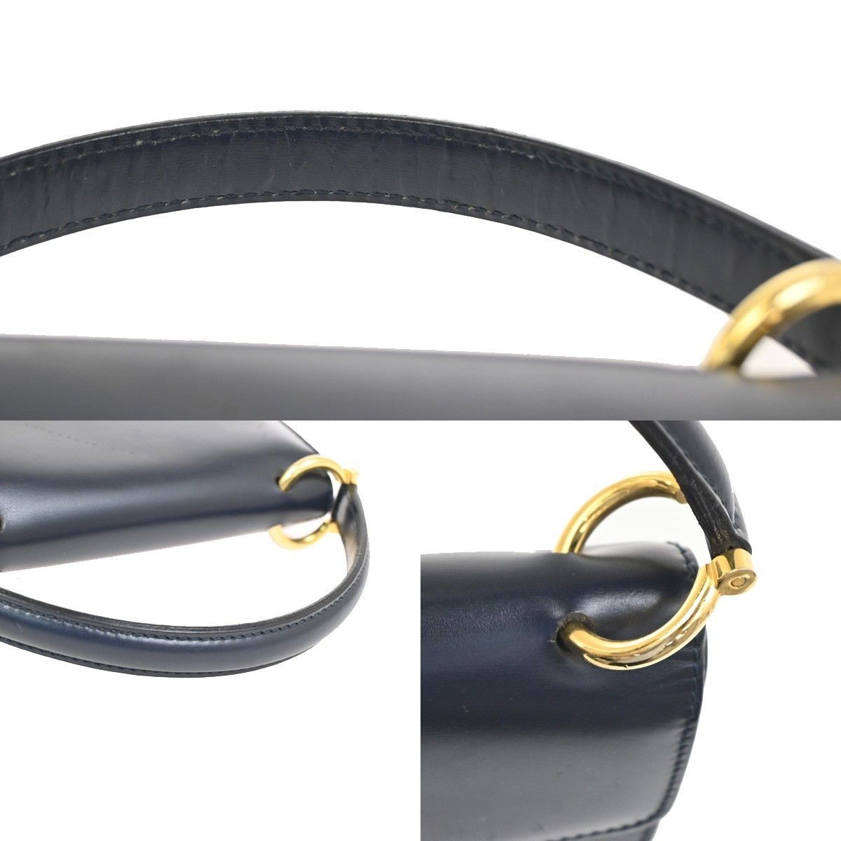 Celine Celine Gancini Handbag Leather Size ONE SIZE - 7 Thumbnail