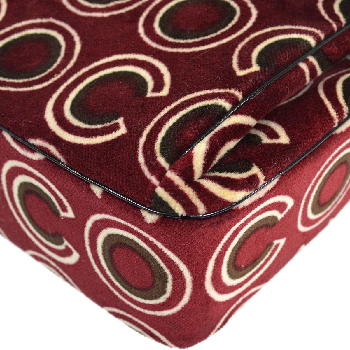 Chanel Chanel CC Top Handle Bag Coco Print Velvet Size ONE SIZE - 8 Thumbnail