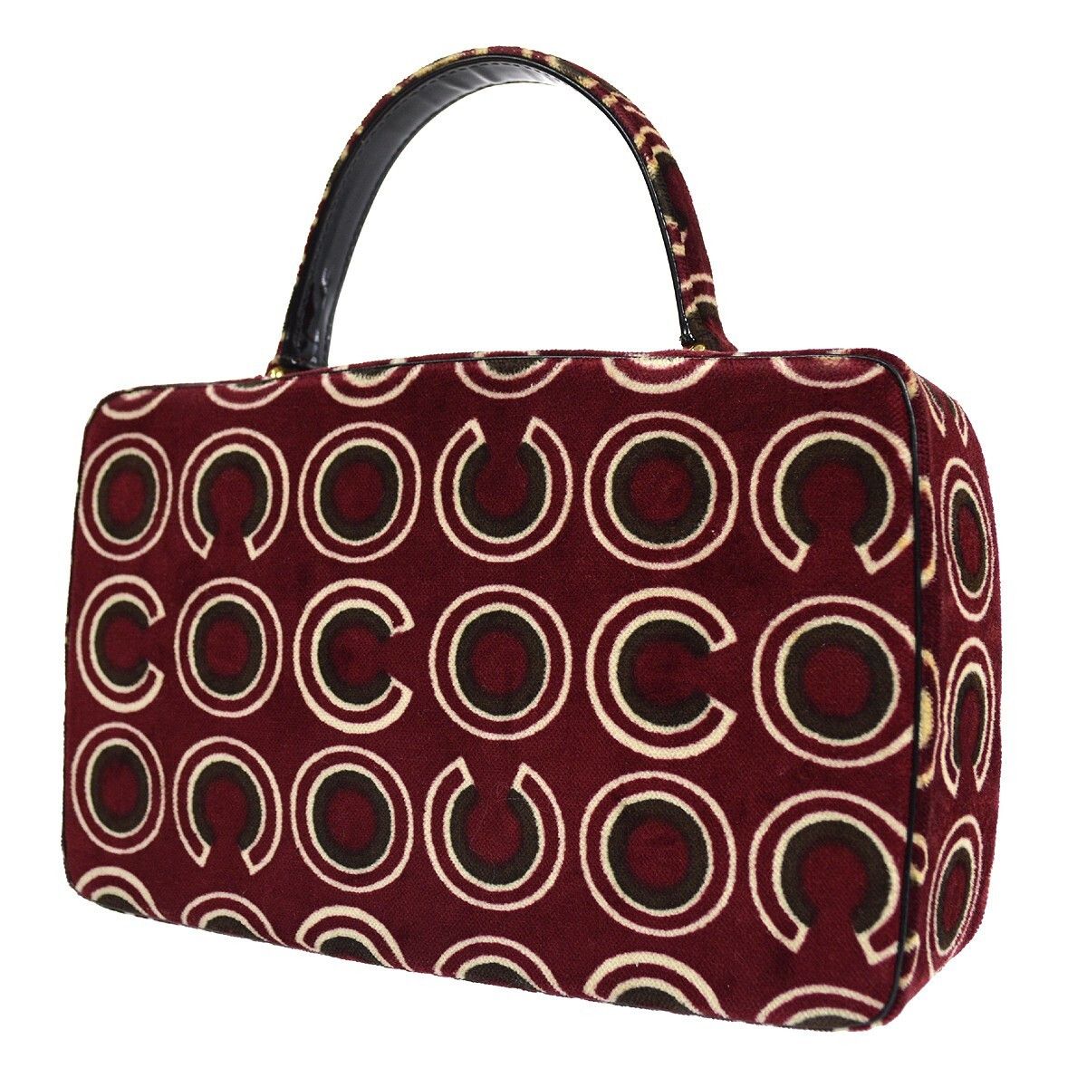 Chanel Chanel CC Top Handle Bag Coco Print Velvet Size ONE SIZE - 2 Thumbnail