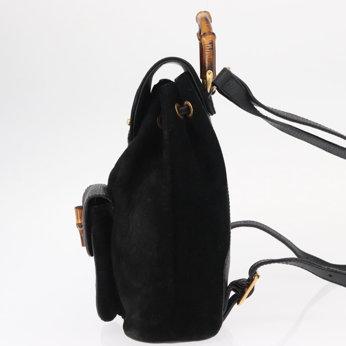 Gucci Gucci Vintage Bamboo Backpack Suede Size ONE SIZE - 3 Thumbnail