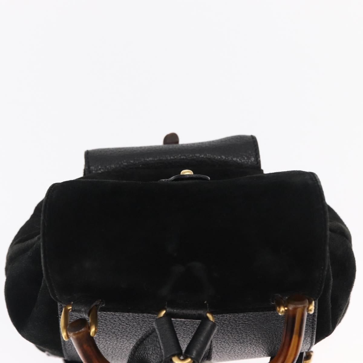 Gucci Gucci Vintage Bamboo Backpack Suede Size ONE SIZE - 12 Thumbnail