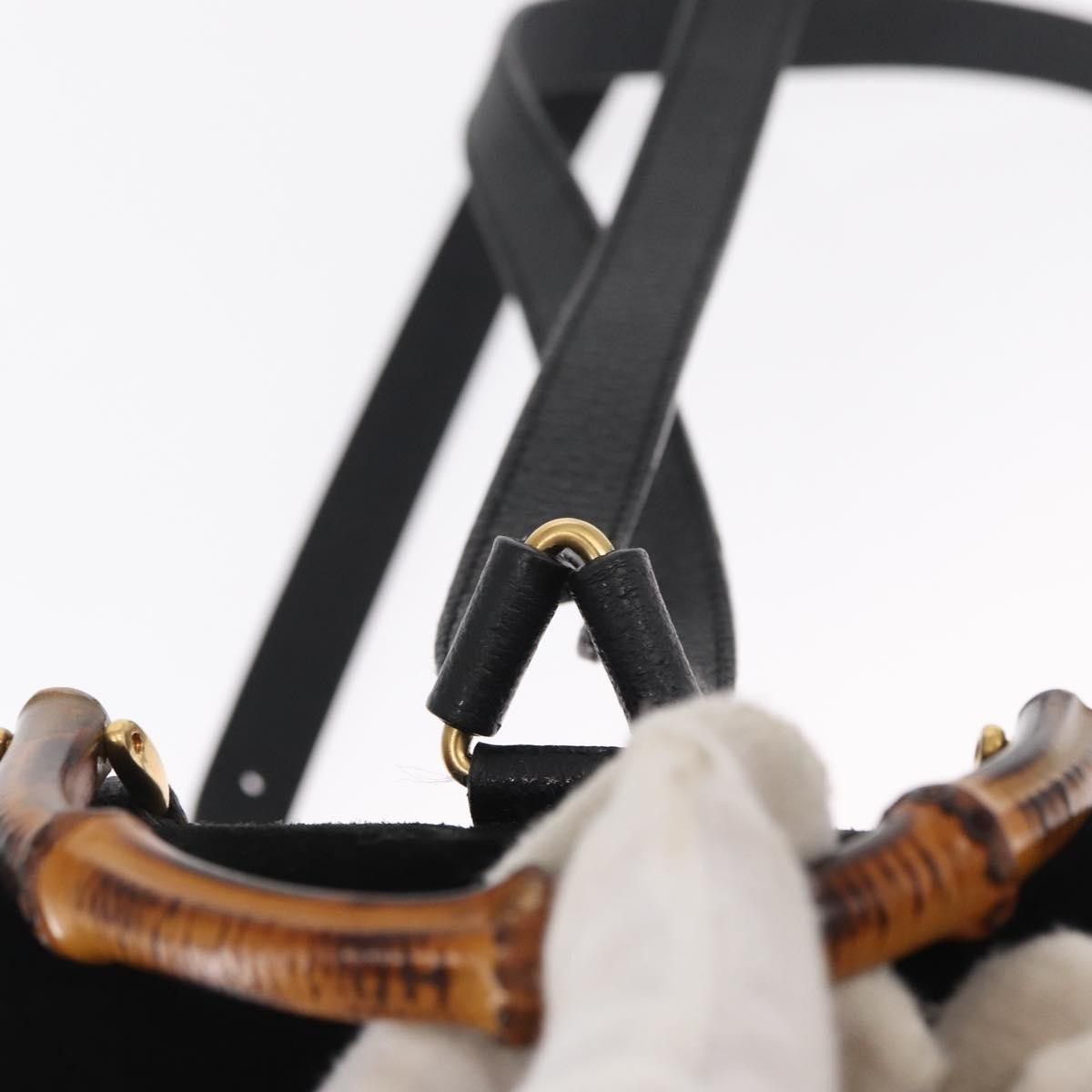 Gucci Gucci Vintage Bamboo Backpack Suede Size ONE SIZE - 16 Thumbnail