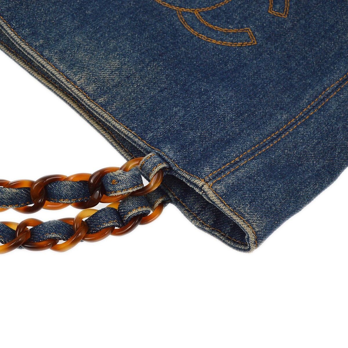 Chanel Chanel Vintage Resin Chain Tote Denim Size ONE SIZE - 10 Thumbnail