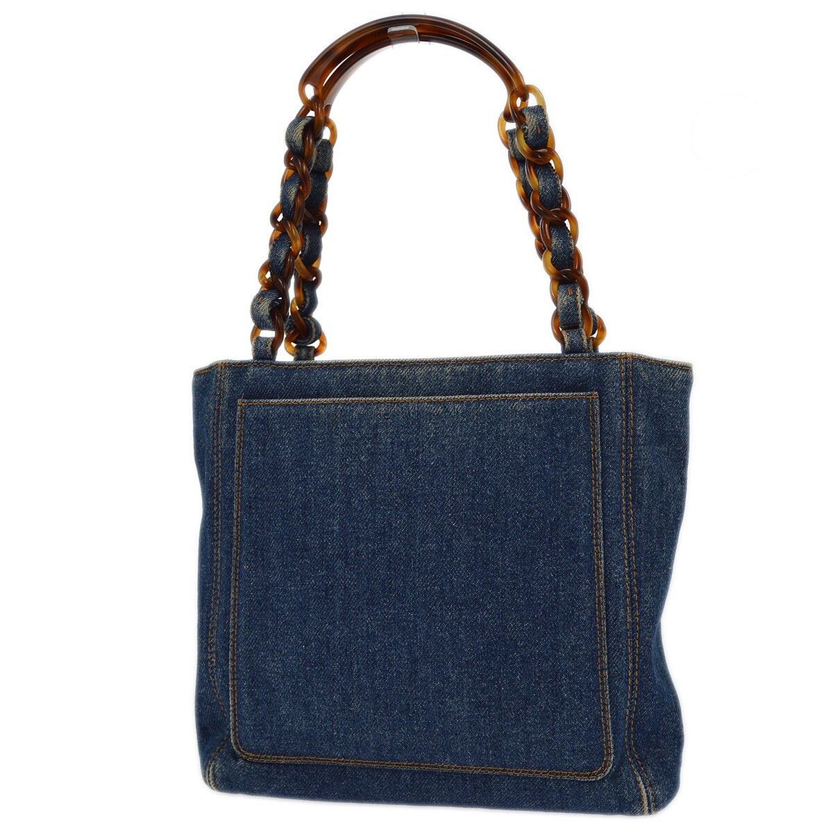 Chanel Chanel Vintage Resin Chain Tote Denim Size ONE SIZE - 2 Thumbnail