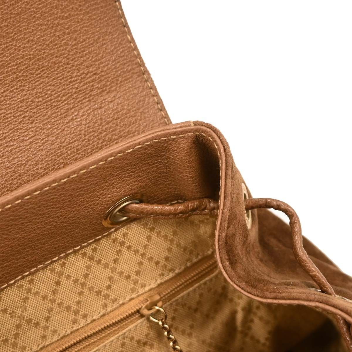 Gucci Gucci Vintage Bamboo Backpack Suede Size ONE SIZE - 10 Thumbnail