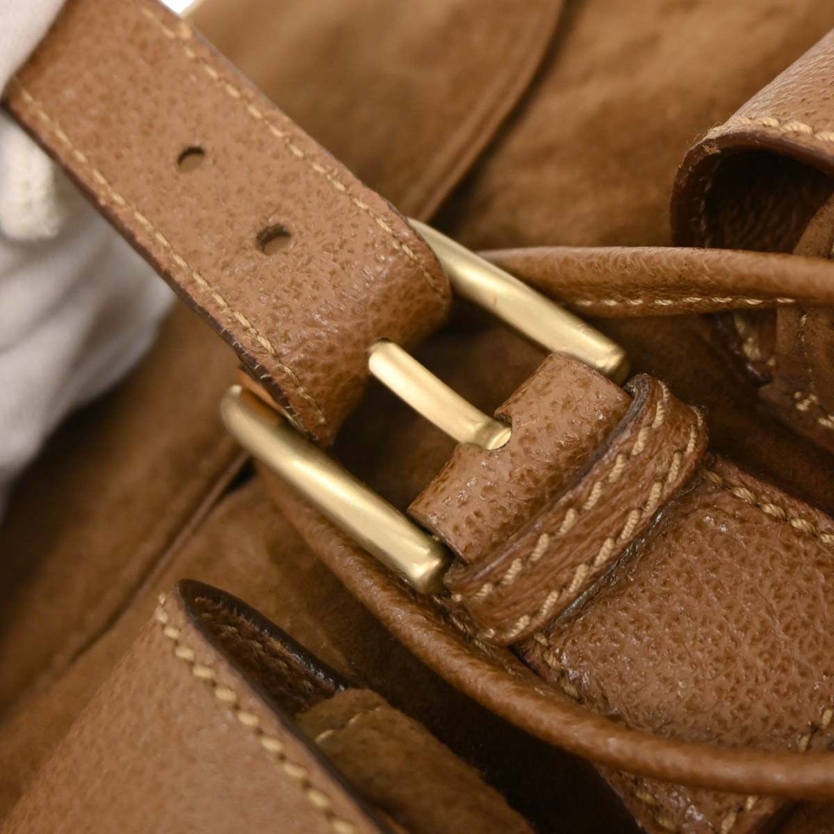 Gucci Gucci Vintage Bamboo Backpack Suede Size ONE SIZE - 9 Thumbnail