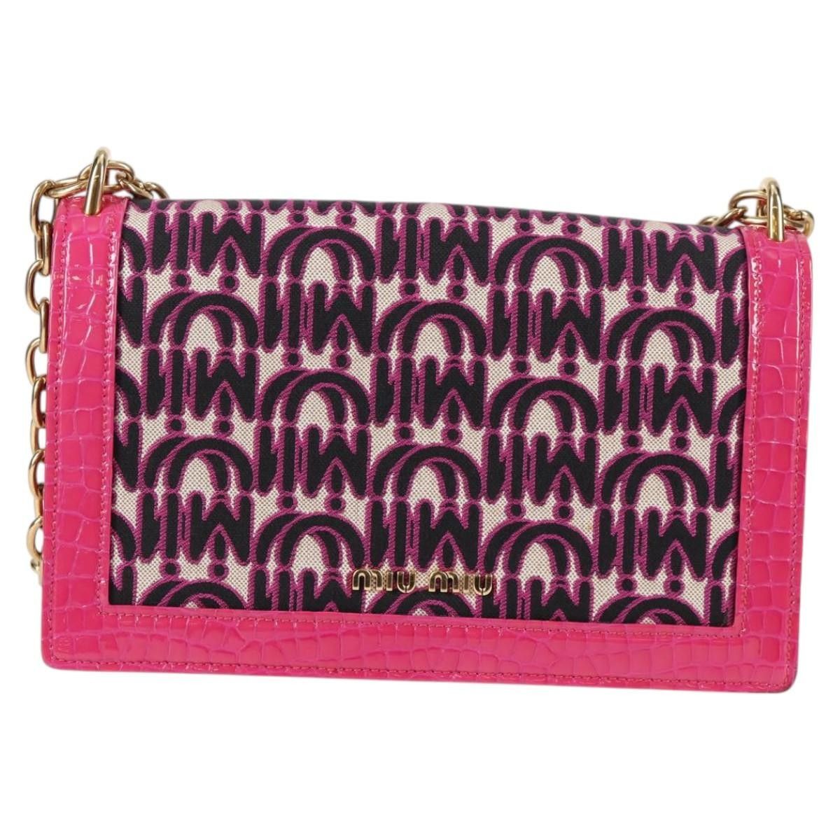 Miu Miu Miu Miu Chain Shoulder Bag Canvas Size ONE SIZE - 2 Thumbnail