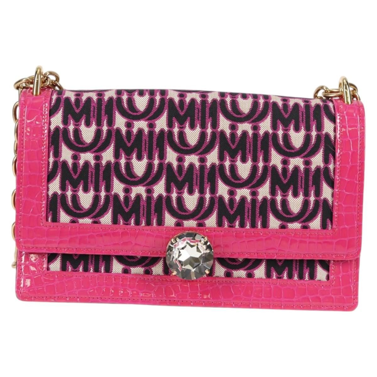 Miu Miu Miu Miu Chain Shoulder Bag Canvas Size ONE SIZE - 17 Thumbnail