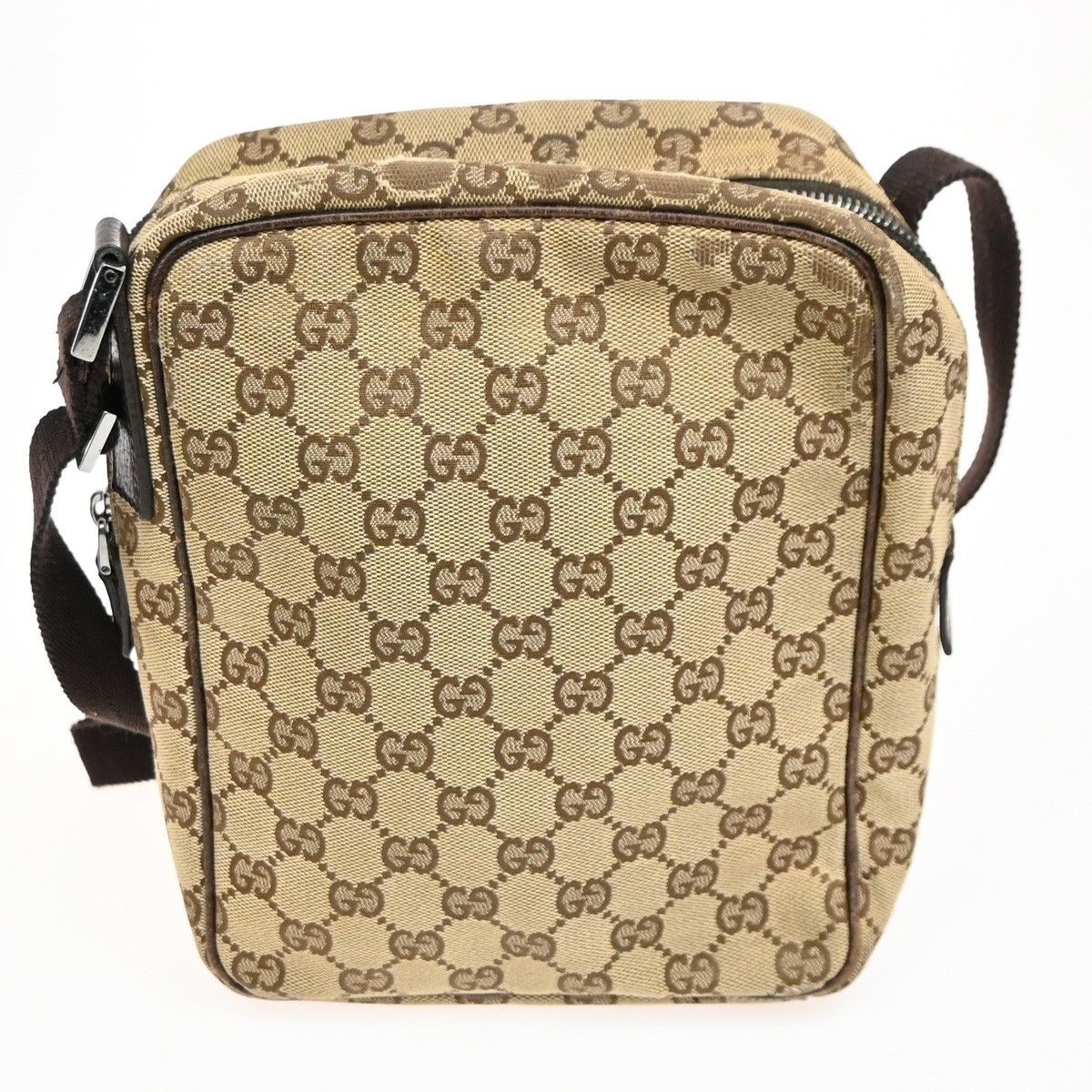 Gucci Gucci Vintage Front Pocket Flat Messenger GG Canvas Size ONE SIZE - 2 Thumbnail