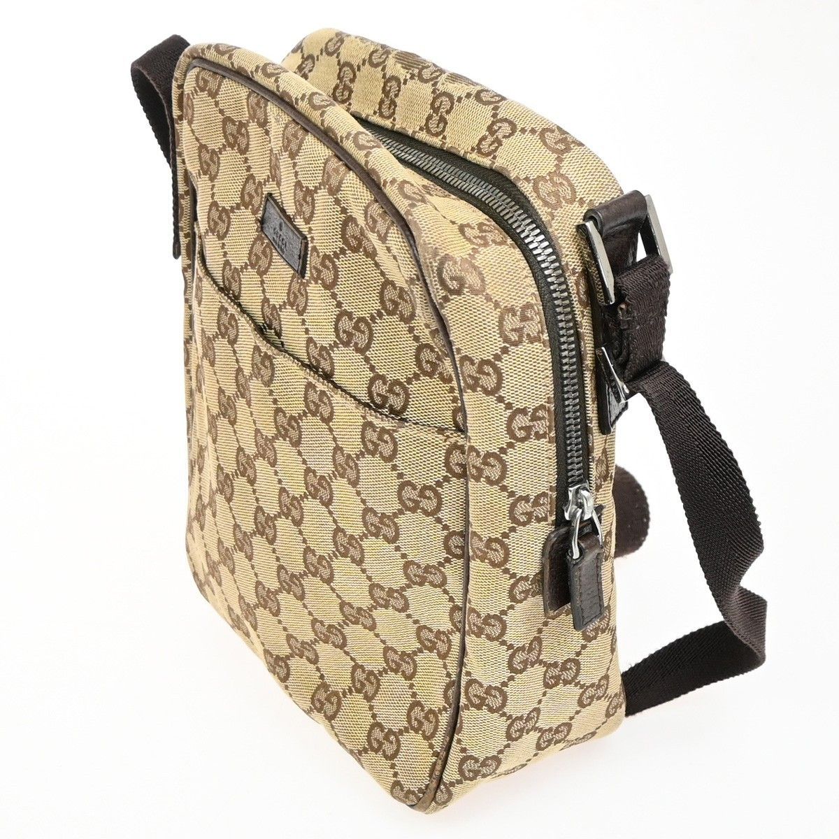 Gucci Gucci Vintage Front Pocket Flat Messenger GG Canvas Size ONE SIZE - 3 Thumbnail