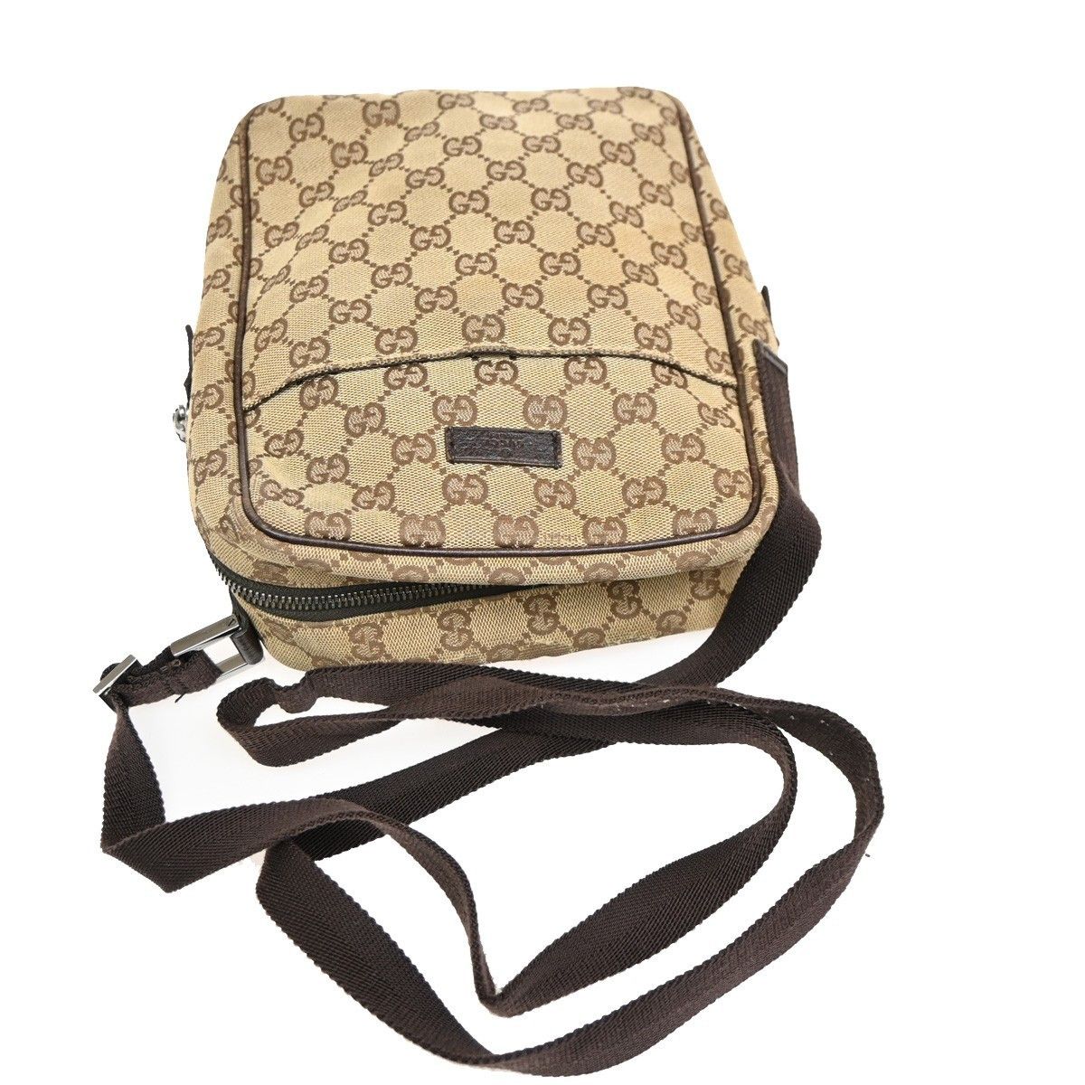 Gucci Gucci Vintage Front Pocket Flat Messenger GG Canvas Size ONE SIZE - 8 Thumbnail