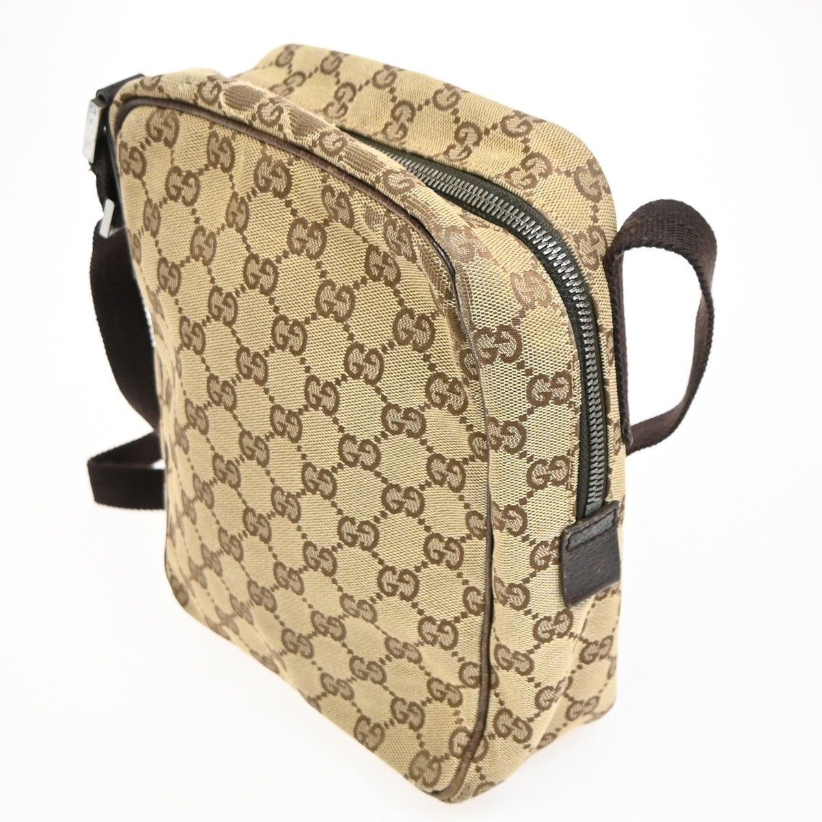 Gucci Gucci Vintage Front Pocket Flat Messenger GG Canvas Size ONE SIZE - 4 Thumbnail