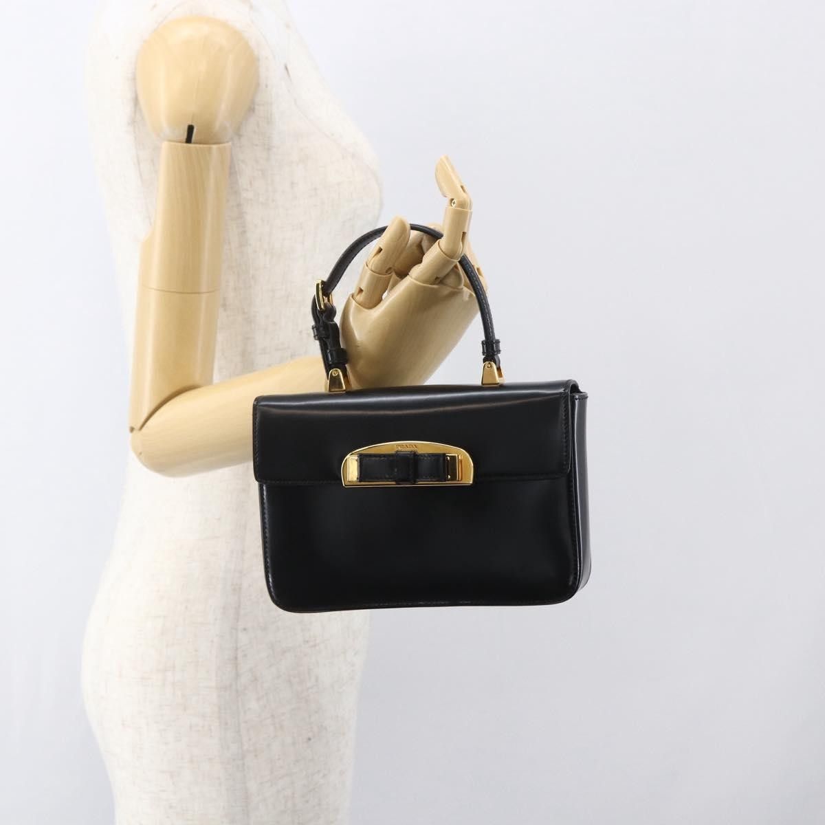 Prada Prada Bow Top handle bag Leather Size ONE SIZE - 15 Thumbnail