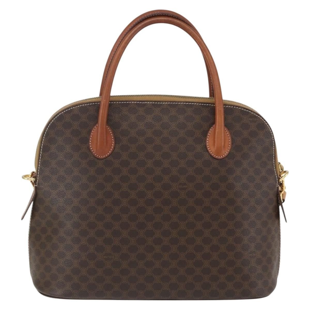 Celine Celine Vintage Macadam Handbag Canvas and Leather Size ONE SIZE - 2 Thumbnail