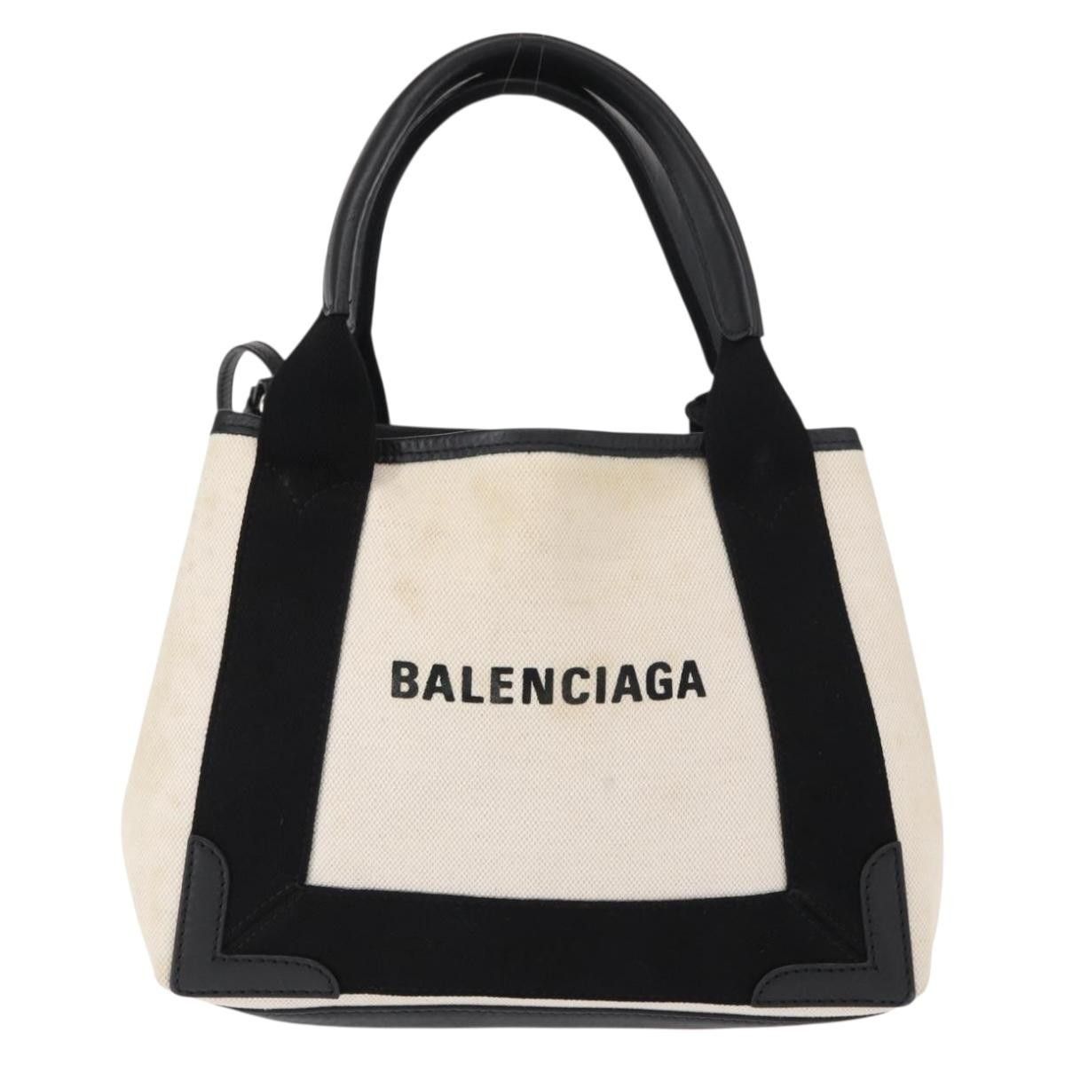 Balenciaga Balenciaga Navy Cabas Canvas with Leather Size ONE SIZE - 16 Thumbnail