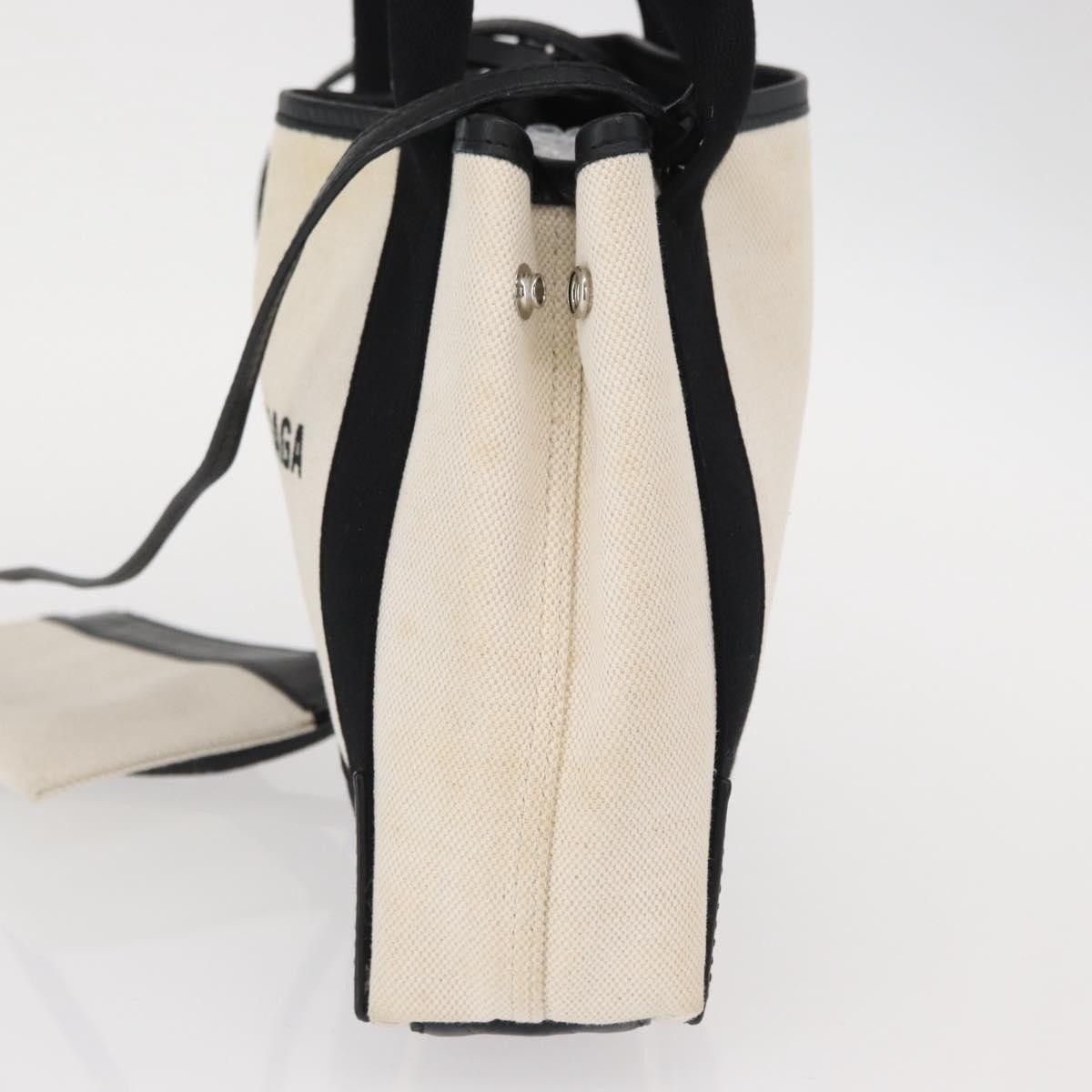 Balenciaga Balenciaga Navy Cabas Canvas with Leather Size ONE SIZE - 3 Thumbnail
