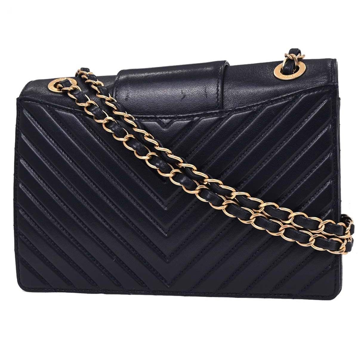 Chanel Chanel Collar and Tie Flap Bag Chevron Sheepskin Size ONE SIZE - 2 Thumbnail