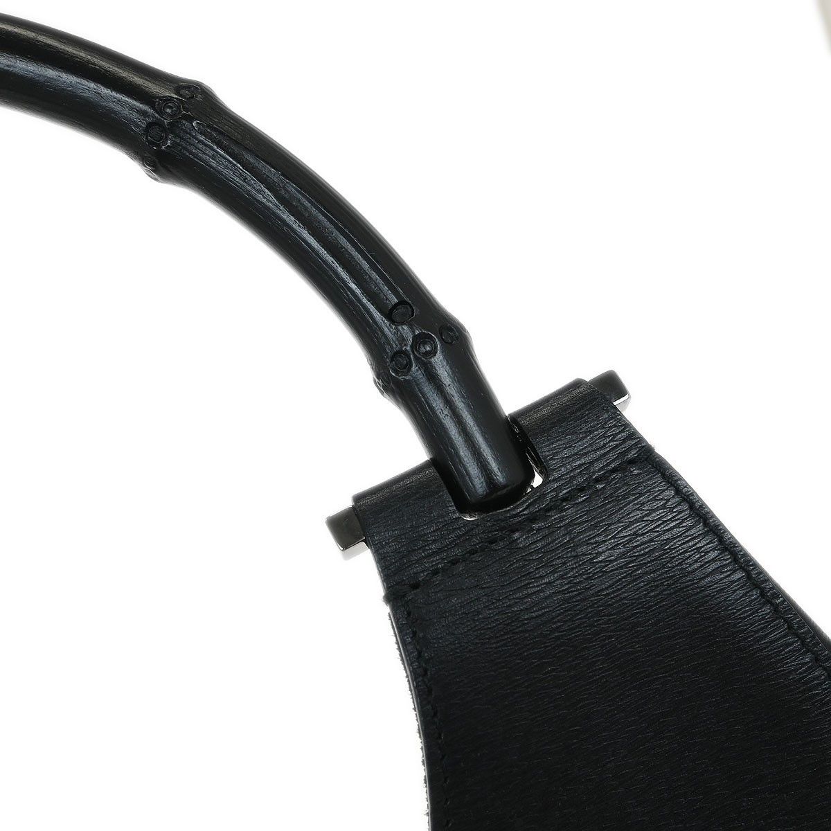 Gucci Gucci Vintage Bamboo Handle Bag Leather Size ONE SIZE - 10 Thumbnail