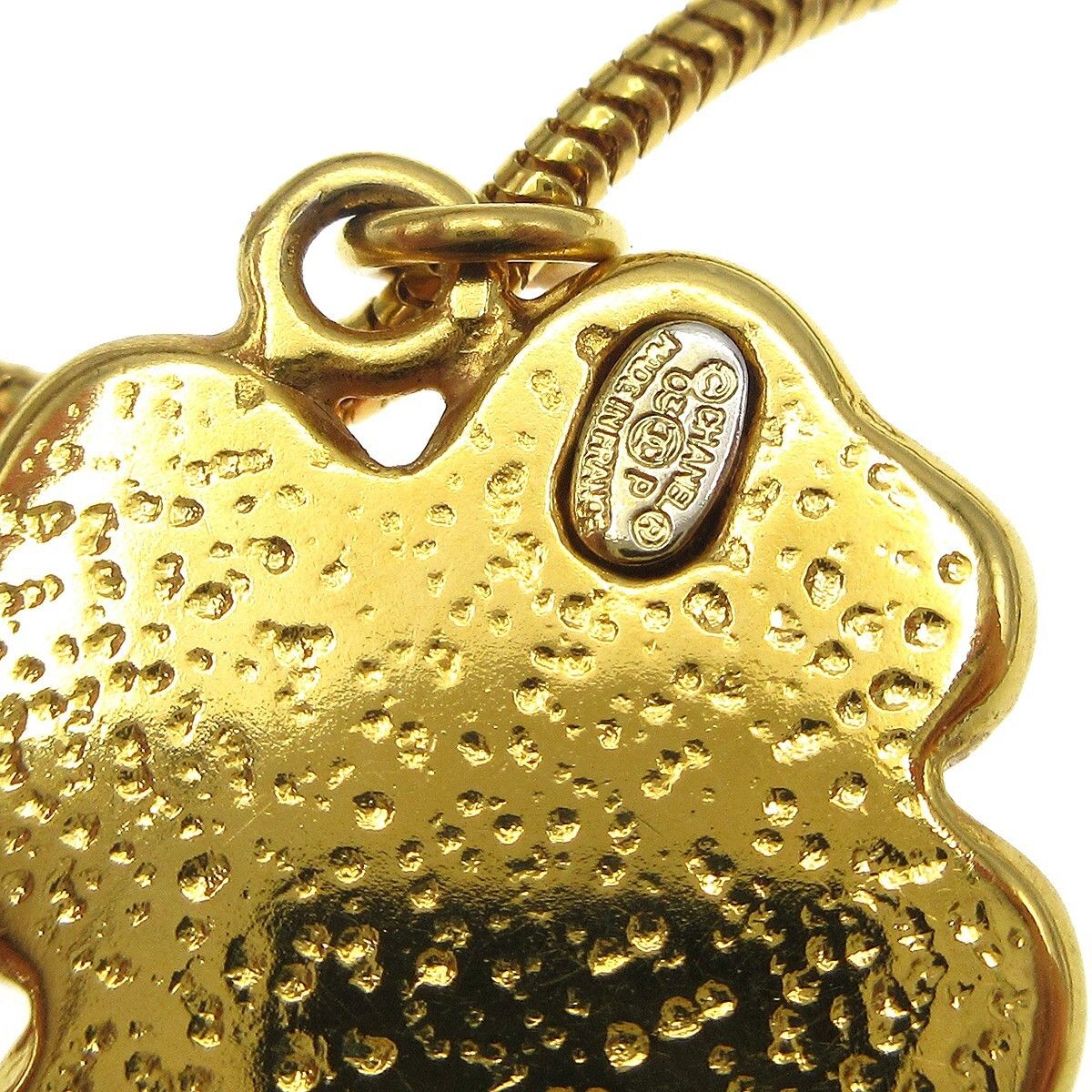 Chanel Chanel Vintage CC Clover Pendant Necklace Resin Size ONE SIZE - 6 Thumbnail