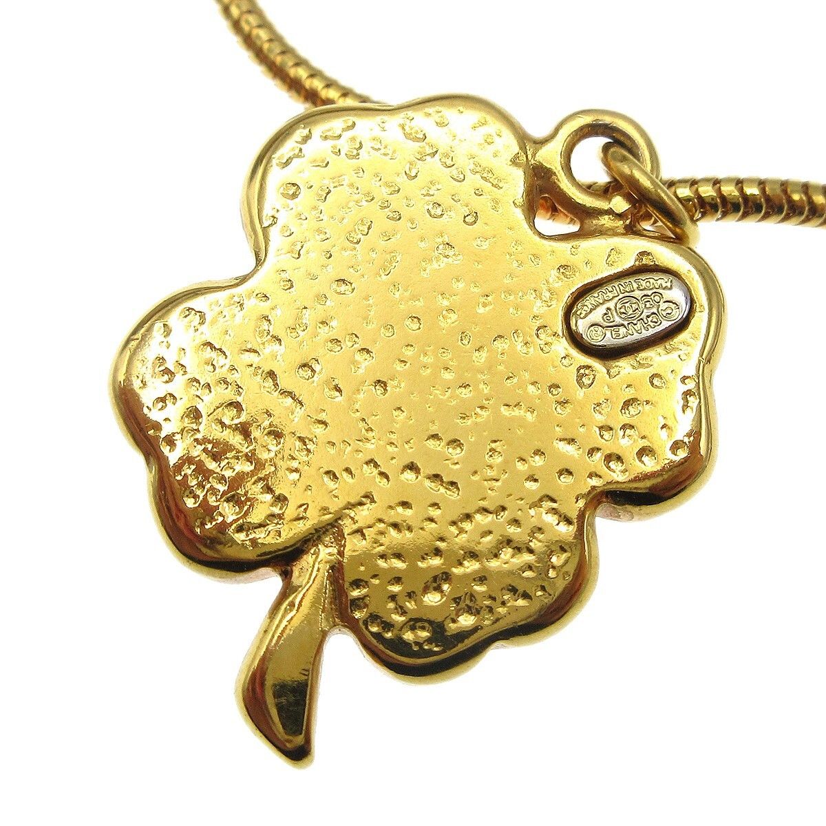 Chanel Chanel Vintage CC Clover Pendant Necklace Resin Size ONE SIZE - 3 Thumbnail