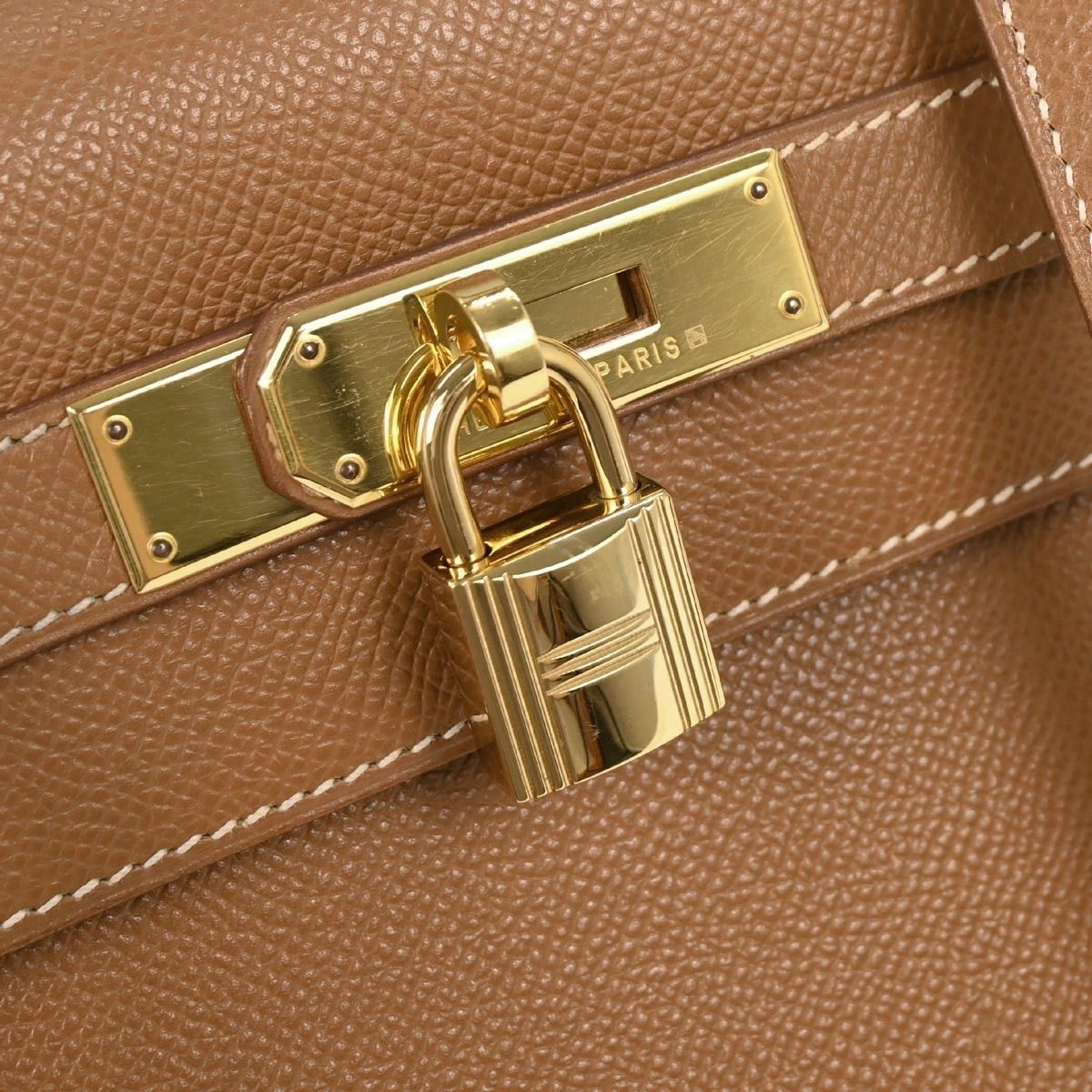 Hermes Hermes Kelly Handbag Calf leather with hardware gold Size ONE SIZE - 5 Thumbnail
