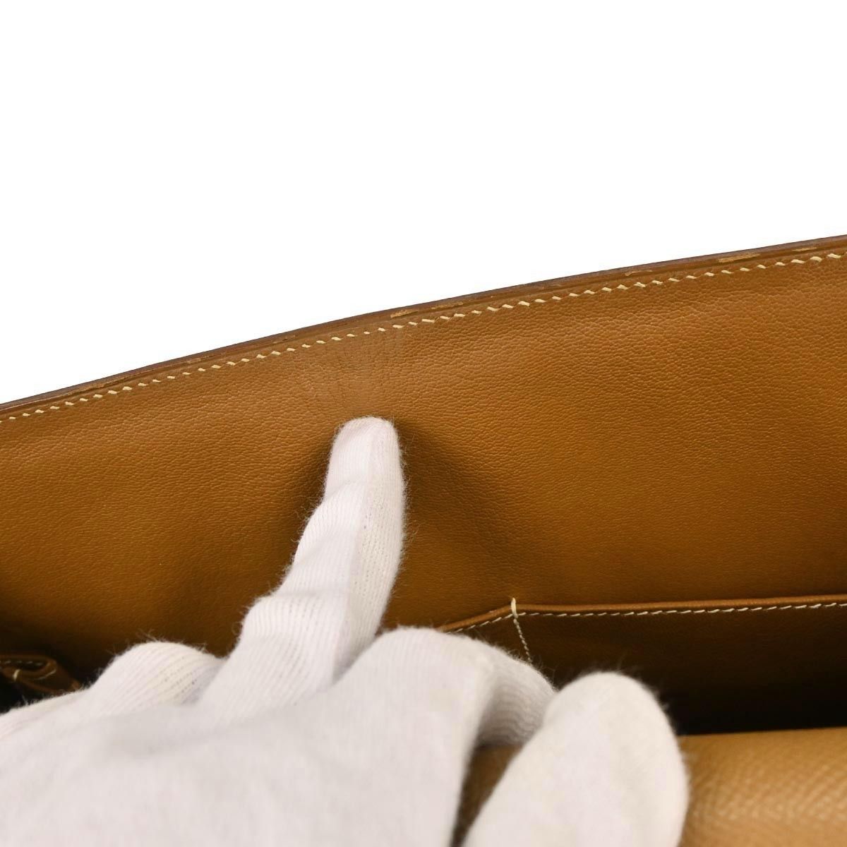 Hermes Hermes Kelly Handbag Calf leather with hardware gold Size ONE SIZE - 10 Thumbnail