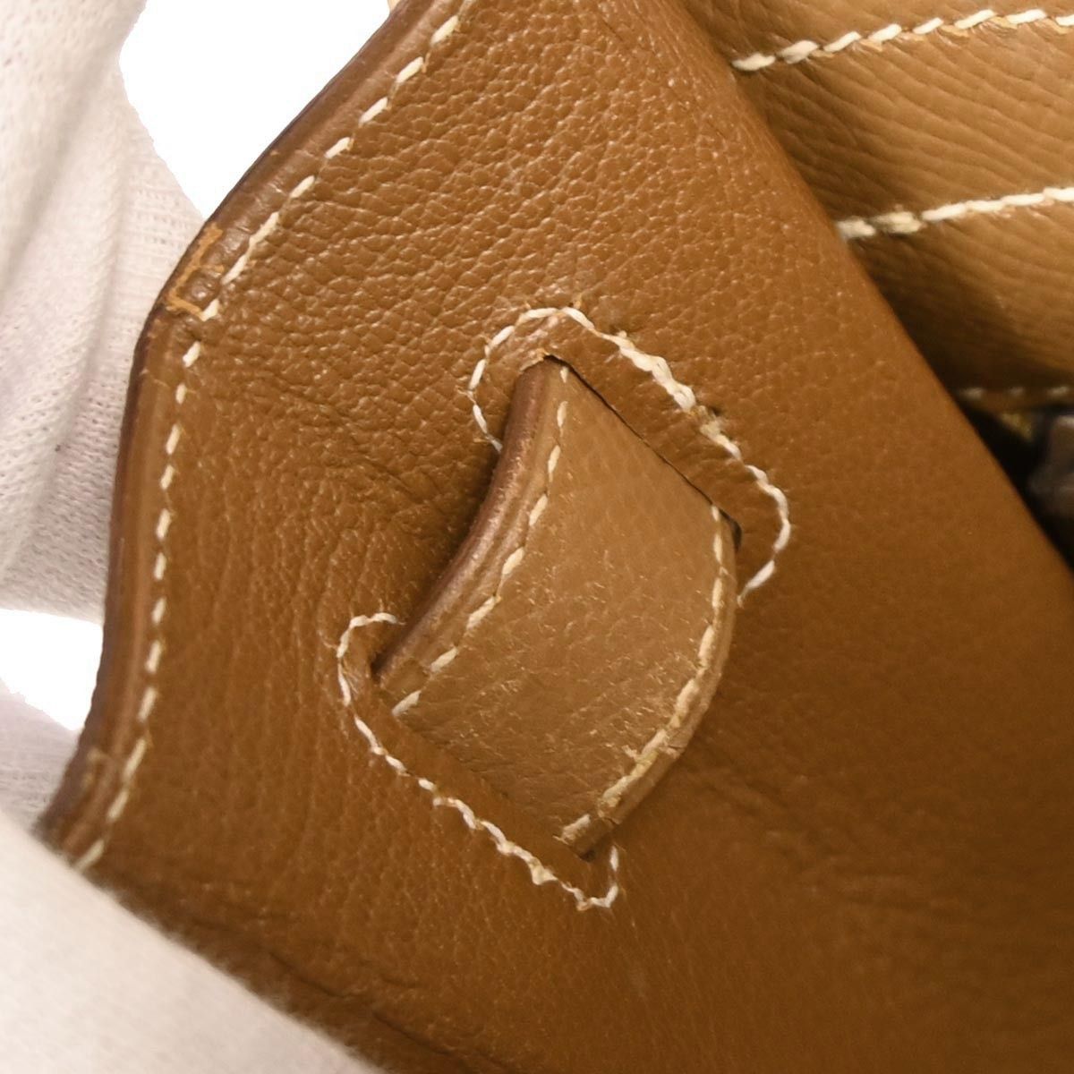 Hermes Hermes Kelly Handbag Calf leather with hardware gold Size ONE SIZE - 9 Thumbnail