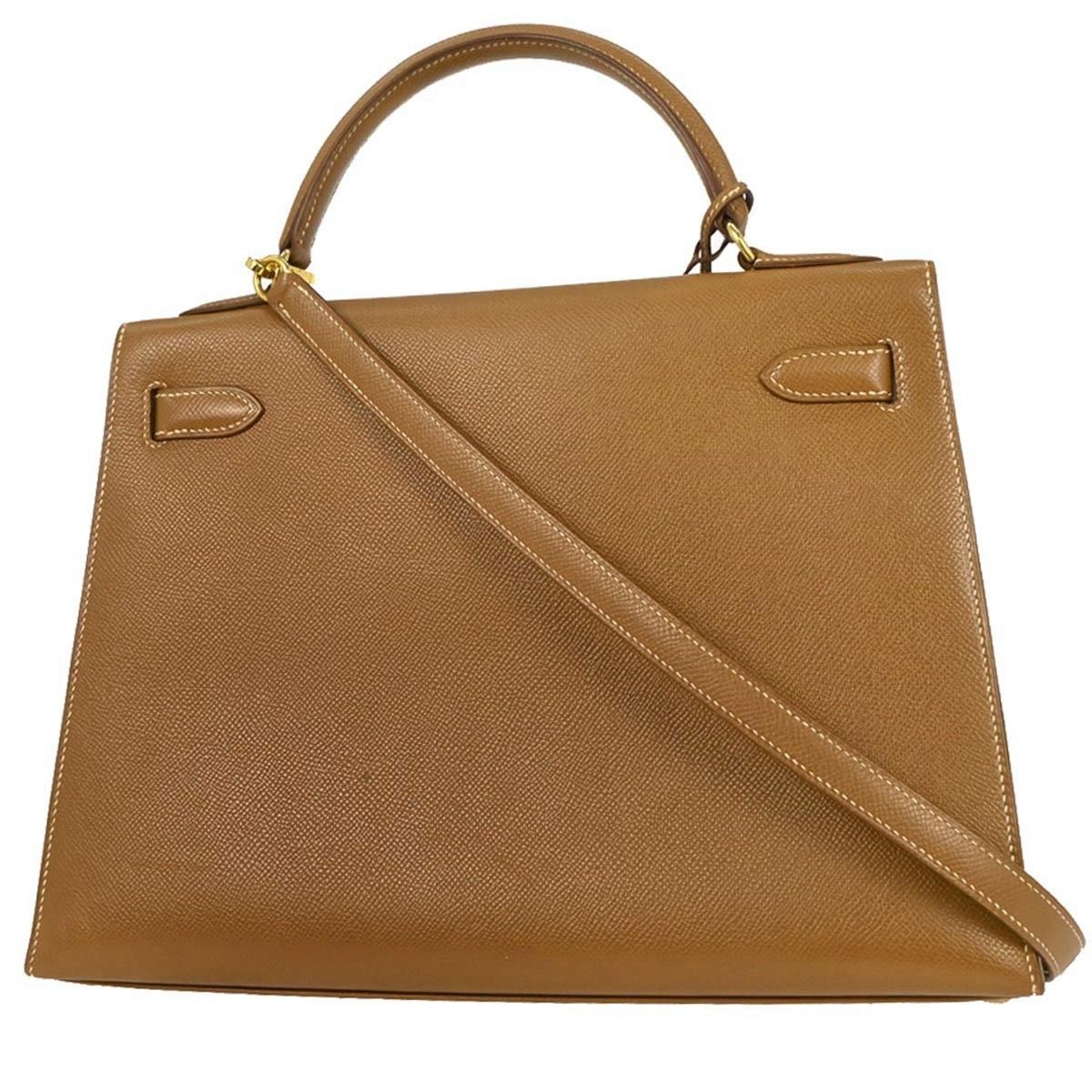 Hermes Hermes Kelly Handbag Calf leather with hardware gold Size ONE SIZE - 2 Thumbnail