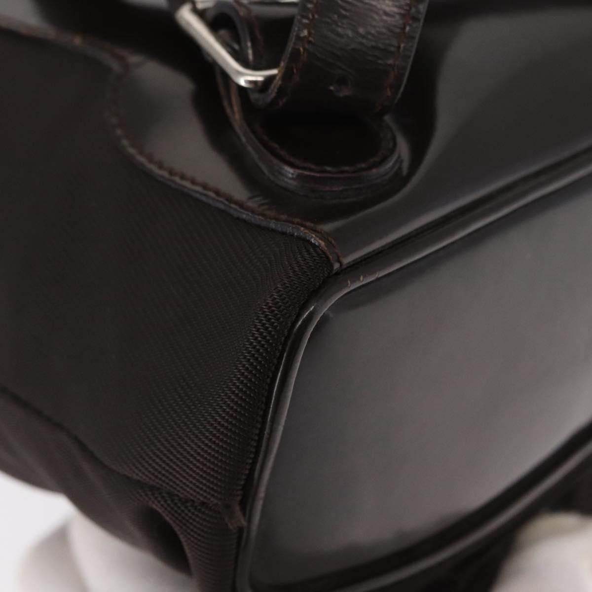 Gucci Gucci Vintage Bamboo Backpack Nylon and Patent Leather Size ONE SIZE - 10 Thumbnail