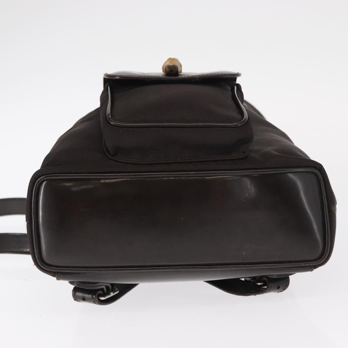 Gucci Gucci Vintage Bamboo Backpack Nylon and Patent Leather Size ONE SIZE - 13 Thumbnail