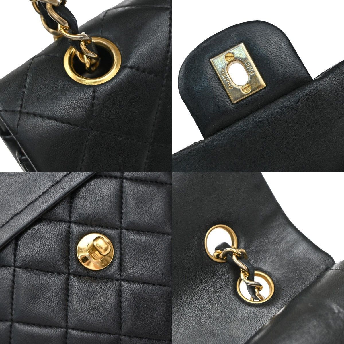 Chanel Chanel Vintage Classic Double Flap Bag Quilted Lambskin Size ONE SIZE - 13 Thumbnail