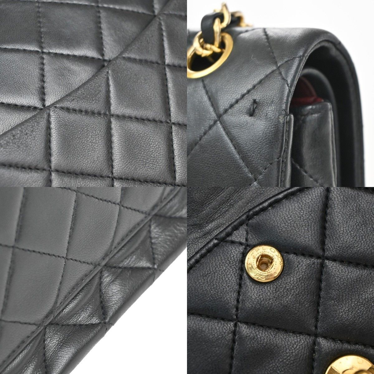 Chanel Chanel Vintage Classic Double Flap Bag Quilted Lambskin Size ONE SIZE - 19 Thumbnail