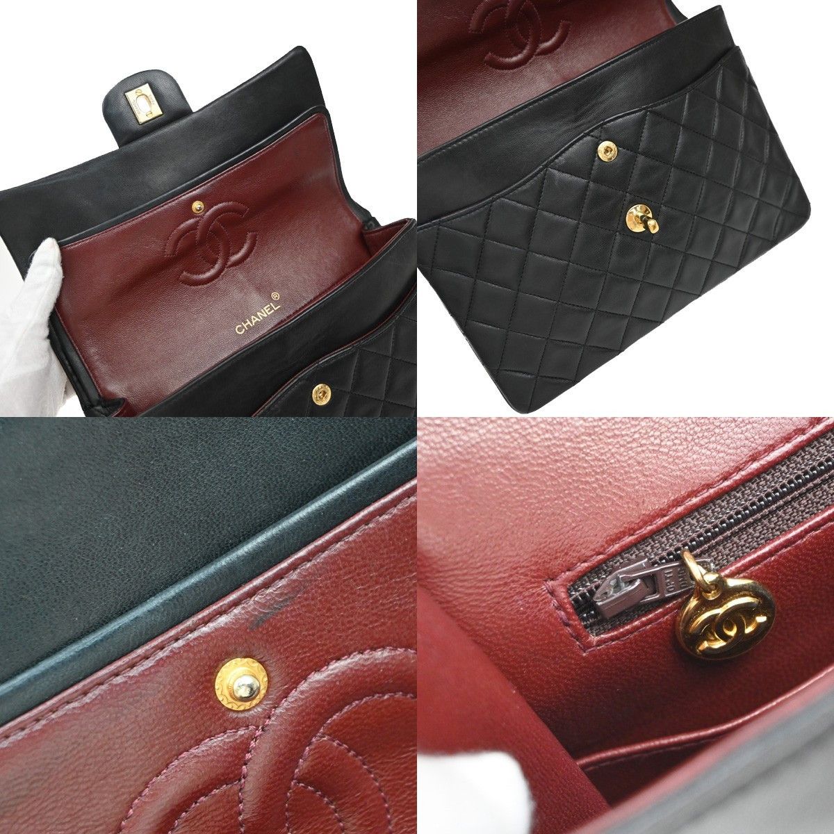 Chanel Chanel Vintage Classic Double Flap Bag Quilted Lambskin Size ONE SIZE - 10 Thumbnail