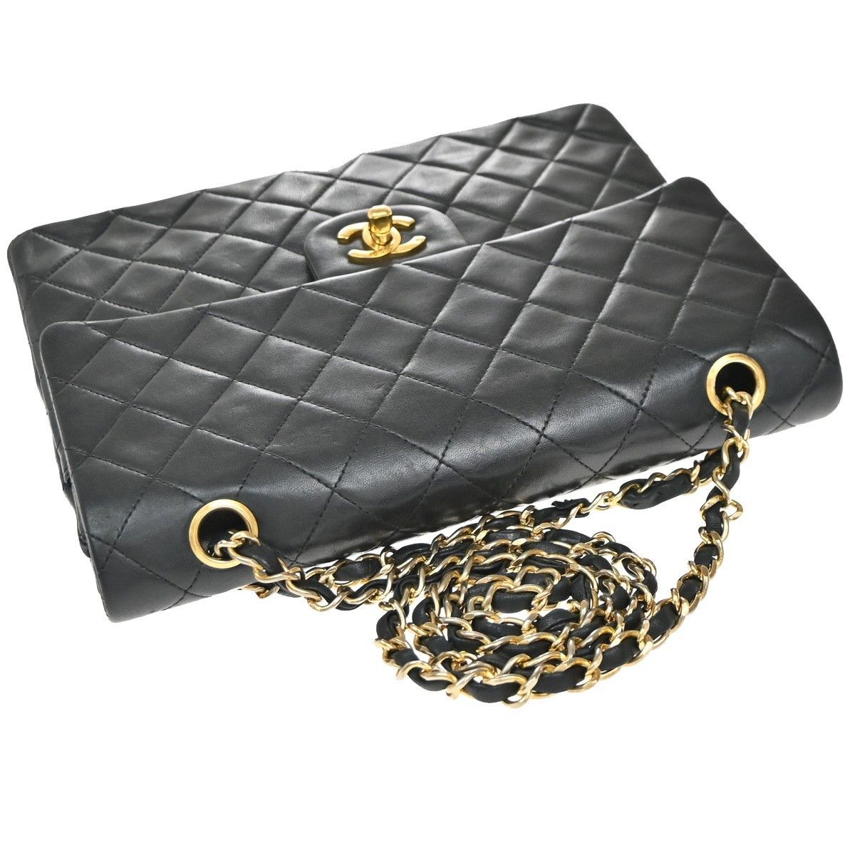 Chanel Chanel Vintage Classic Double Flap Bag Quilted Lambskin Size ONE SIZE - 8 Thumbnail
