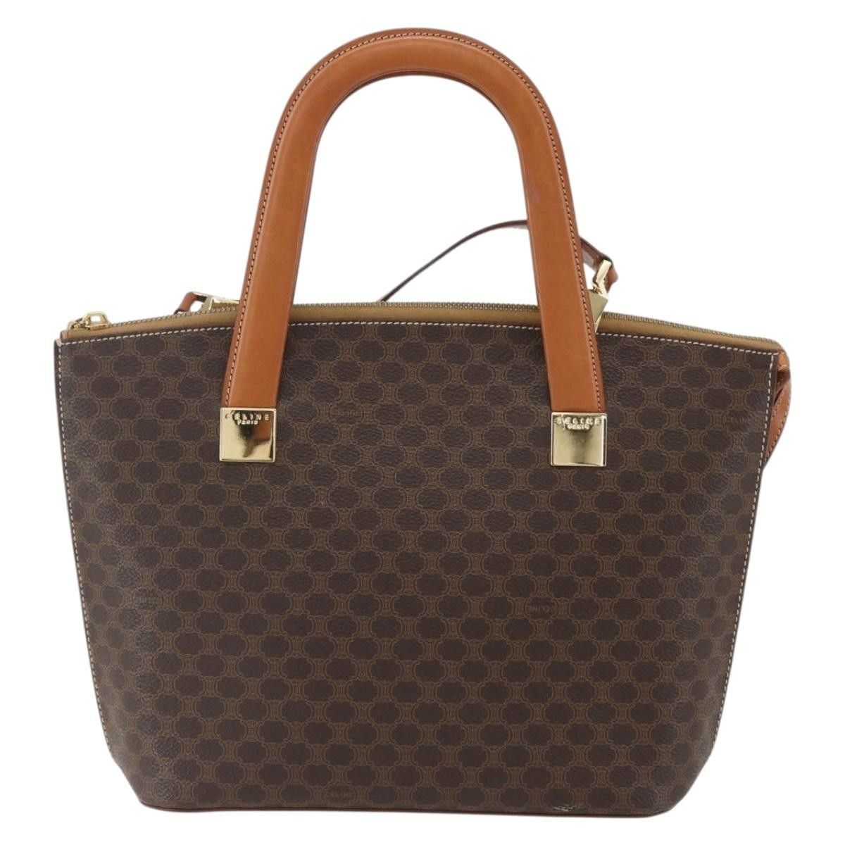 Celine Celine Vintage Macadam Handbag Canvas and Leather Size ONE SIZE - 2 Thumbnail