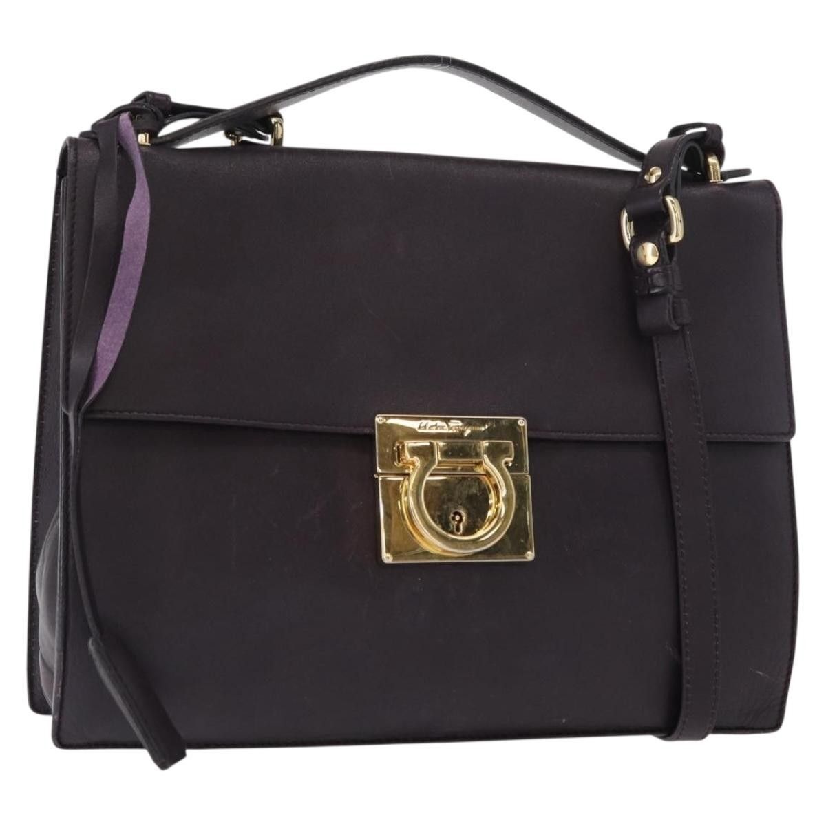 Salvatore Ferragamo Salvatore Ferragamo Gancini Shoulder Bag Leather Size ONE SIZE - 19 Thumbnail