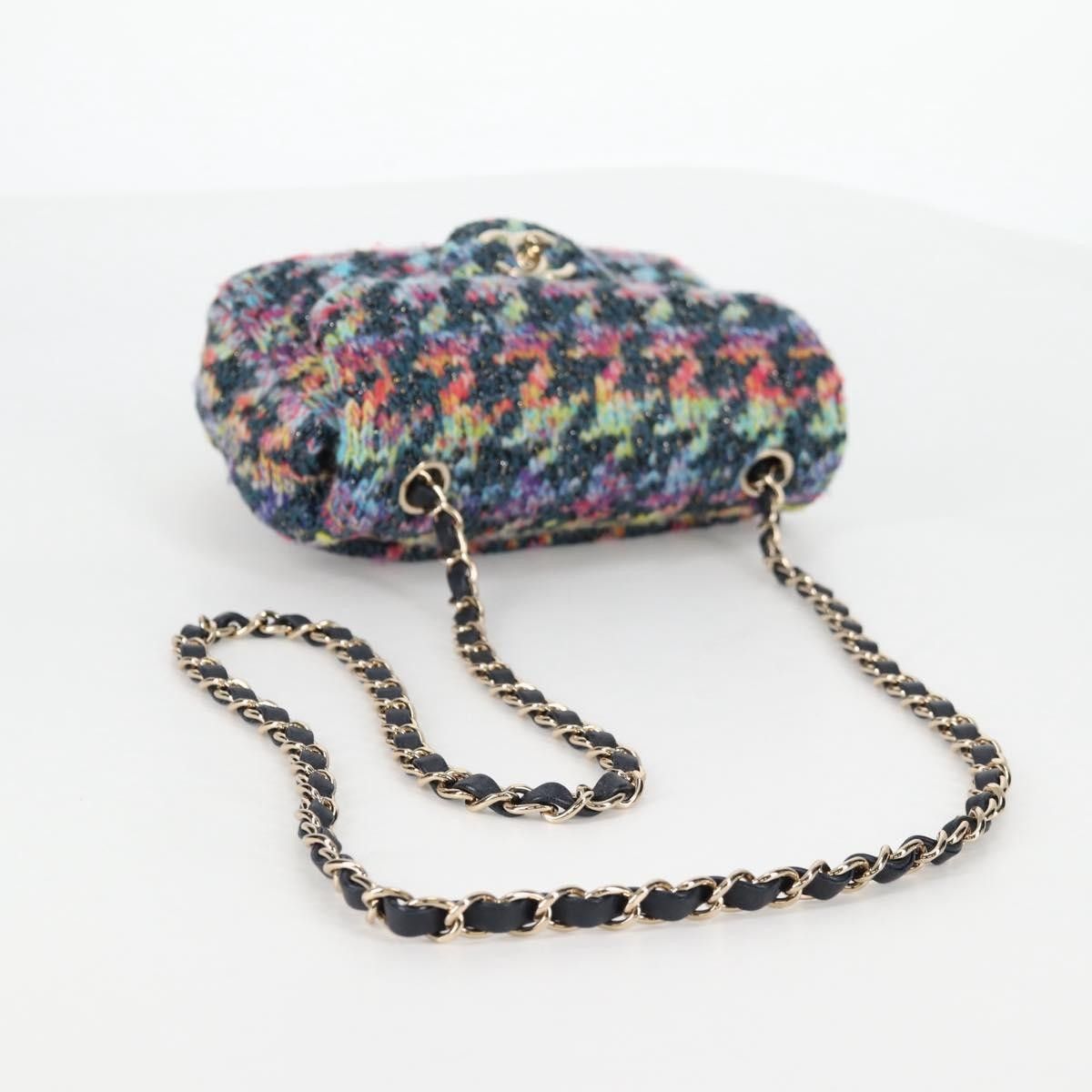 Chanel Chanel Classic Single Flap Bag Quilted Tweed Size ONE SIZE - 8 Thumbnail