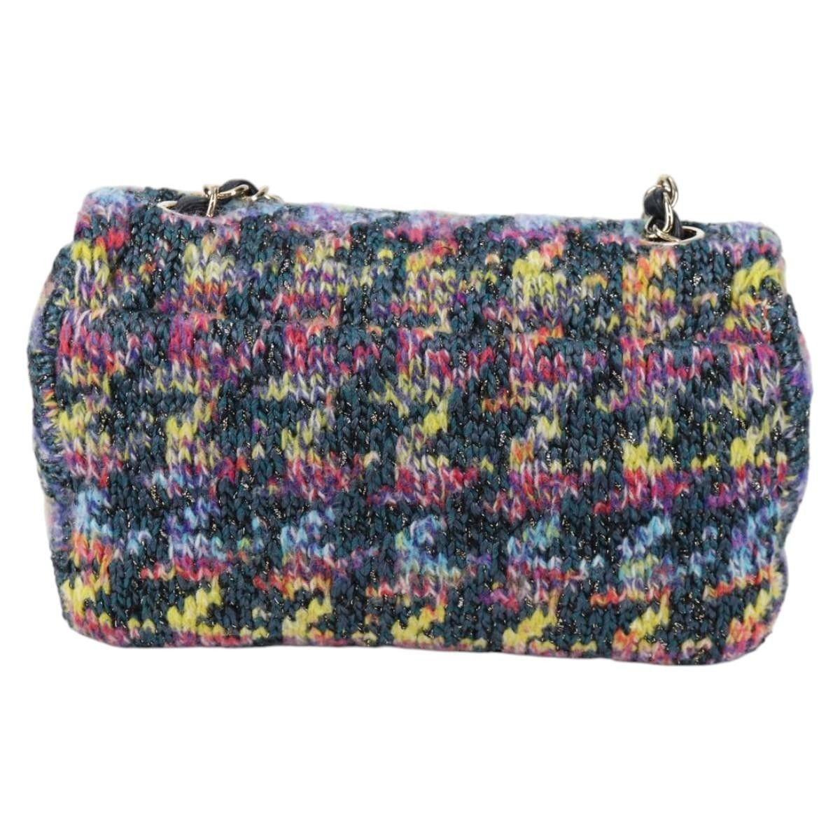 Chanel Chanel Classic Single Flap Bag Quilted Tweed Size ONE SIZE - 2 Thumbnail
