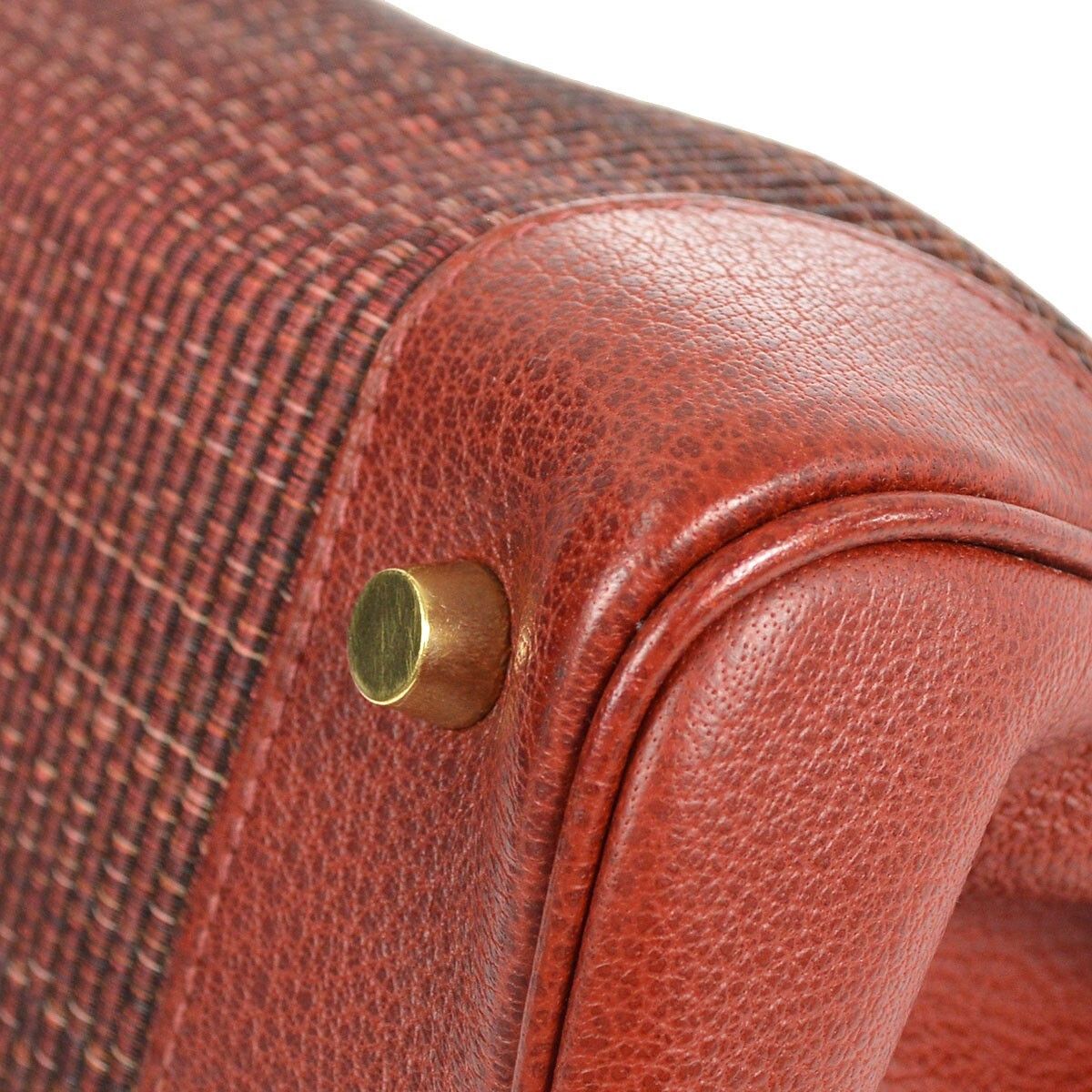 Hermes Hermes Birkin Handbag Red Crinoline Taurillon Clémence Size ONE SIZE - 5 Thumbnail