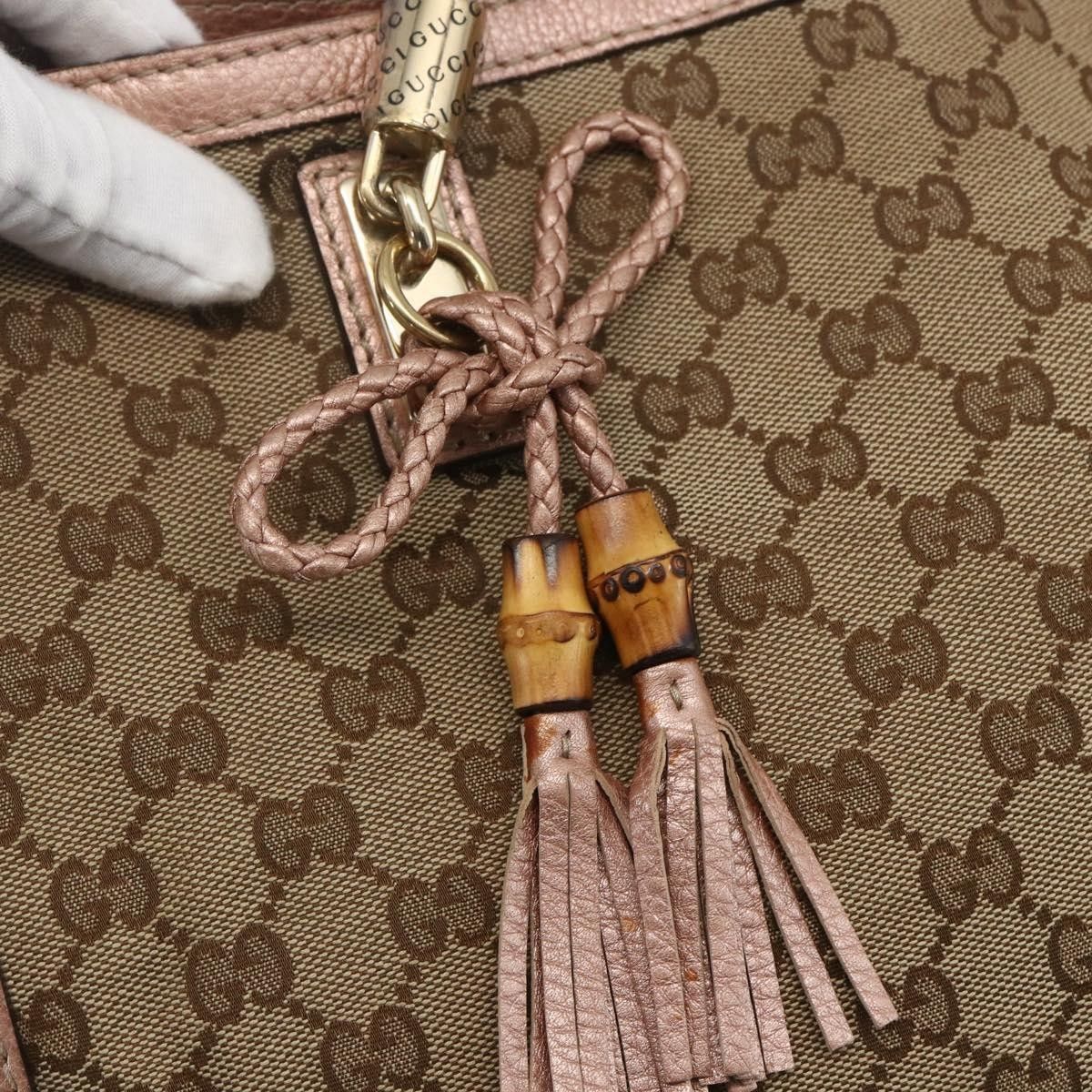 Gucci Gucci Bella Tote GG Canvas with Leather Size ONE SIZE - 13 Thumbnail